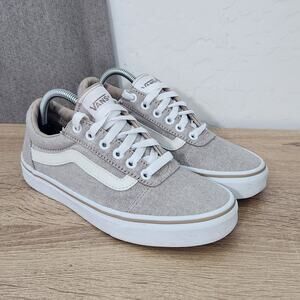 Vans Sz 6 Classic Shoes Sneakers Skate Casual Low Tops Taupe Beige Neutral